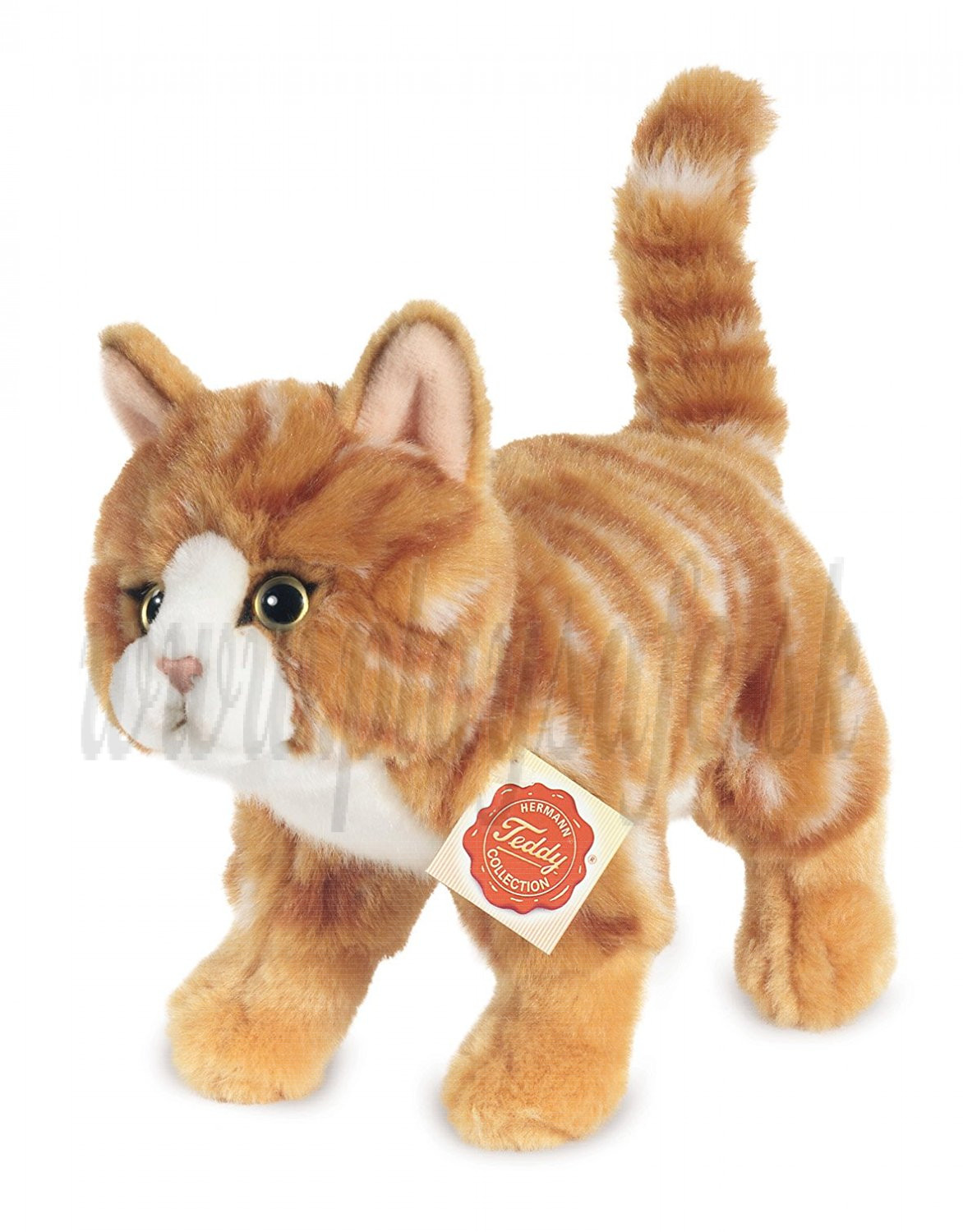 Teddy Hermann Soft toy cat ginger-striped, 20cm