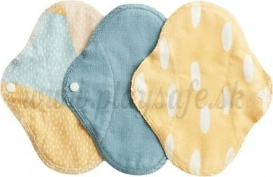 Imse Vimse Cloth Menstrual Pads Panty Liners, 3 pieces Blue Sprinkle