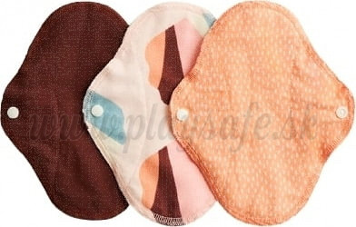 Imse Vimse Cloth Menstrual Pads Panty Liners, 3 pieces Orange Sprinkle