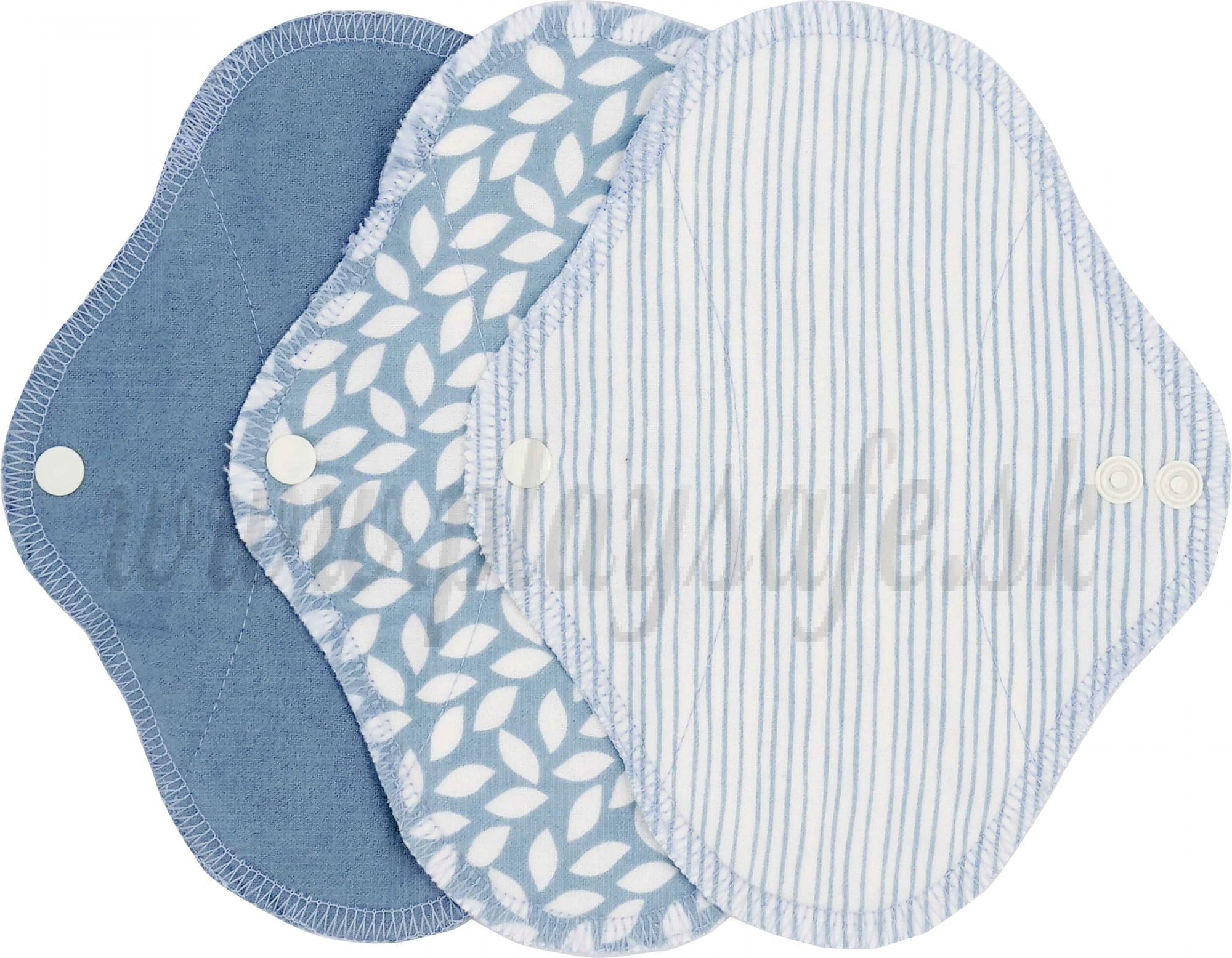 Imse Vimse Cloth Menstrual Pads Panty Liners, 3 pieces Denim