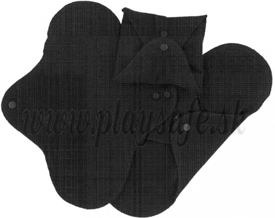 Imse Vimse Cloth Menstrual Pads Panty Liners, 3 pieces black