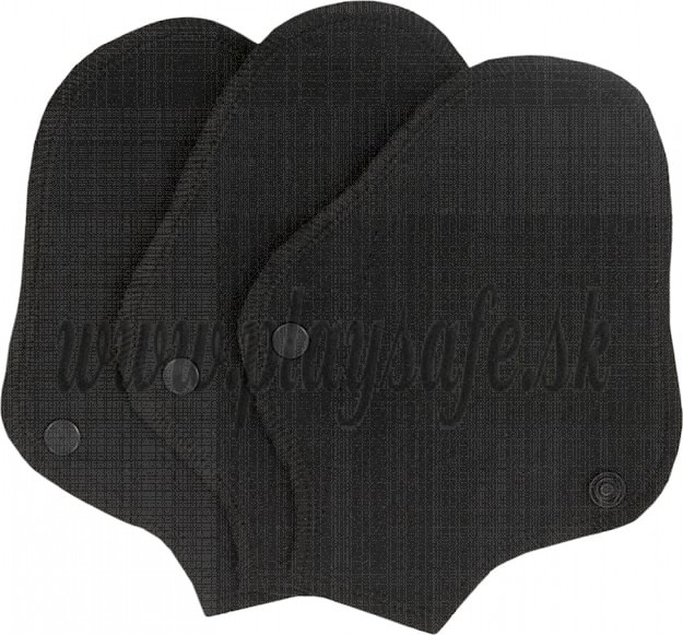 Imse Vimse Cloth Menstrual Pads Panty Liners Thong Short, 3 pieces black