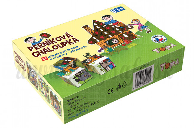 TOPA Wooden Picture Blocks Hansel and Gretel, 12 cubes