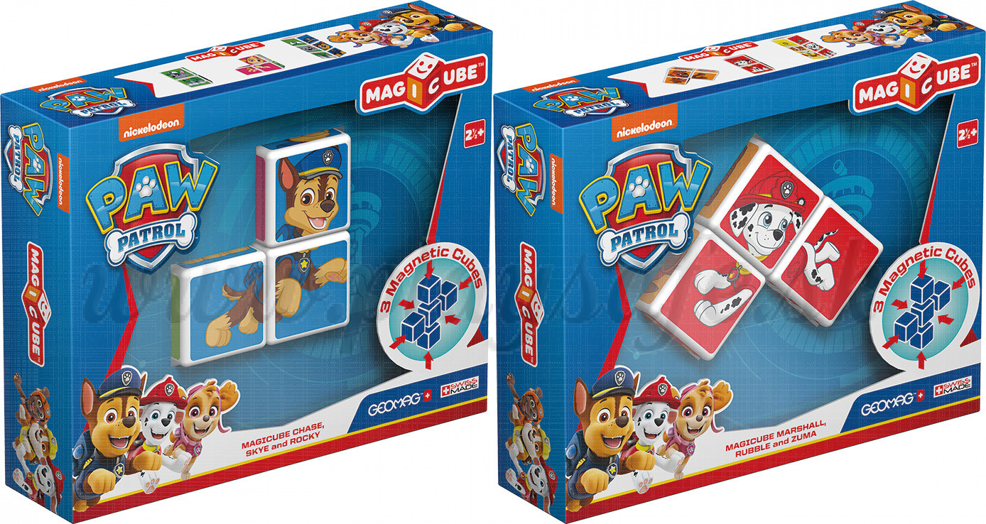 GEOMAG Magicube Magnetic cubes Paw Patrol, 6 cubes