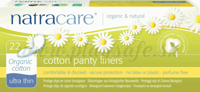 Natracare Organic Cotton Panty Liners Ultra thin, 22 Pads