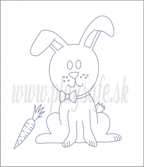 Beruska Kids' Embroidery Set Pre-printed 20x15 Rabbit