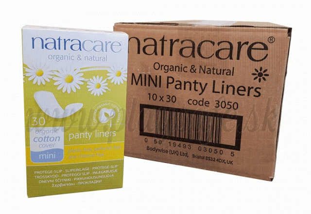 Natracare Organic Cotton Panty Liners Mini, 10x30 Pads