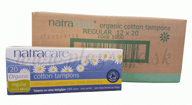 Natracare Organic Cotton Tampons without Applicator Regular, 12x20 Pieces