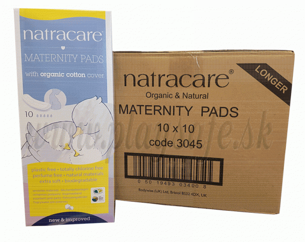 Maternity Pads with Organic Cotton Cover, 10 Pads