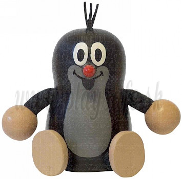 Detoa Wooden Doll Sitting Mole