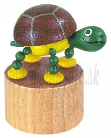 DETOA Wooden Push Up Toy Tortoise