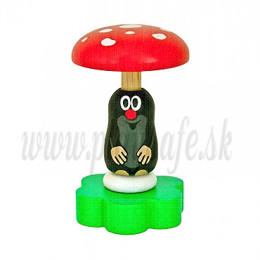 DETOA Wooden Rattle Mole With Mushroom