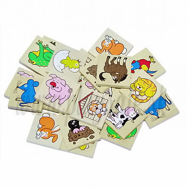 DETOA Wooden Children Memo Animals, 24 pieces