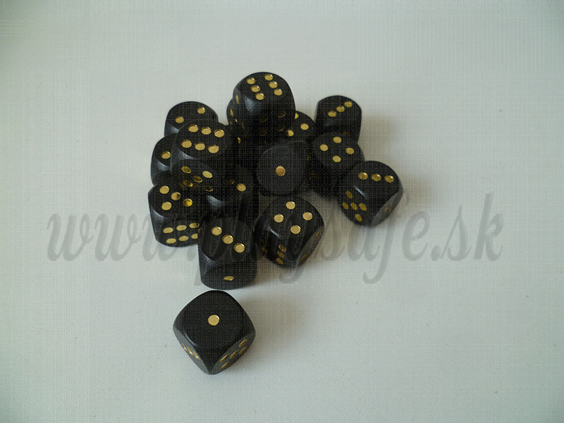 DETOA Wooden dice 16mm black, 1pc