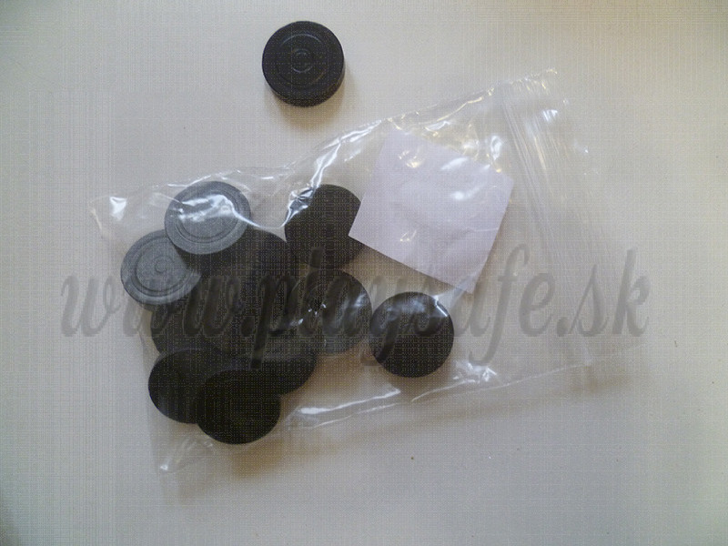 DETOA Wooden Tokens for Checkers 23mm small, 10pc black