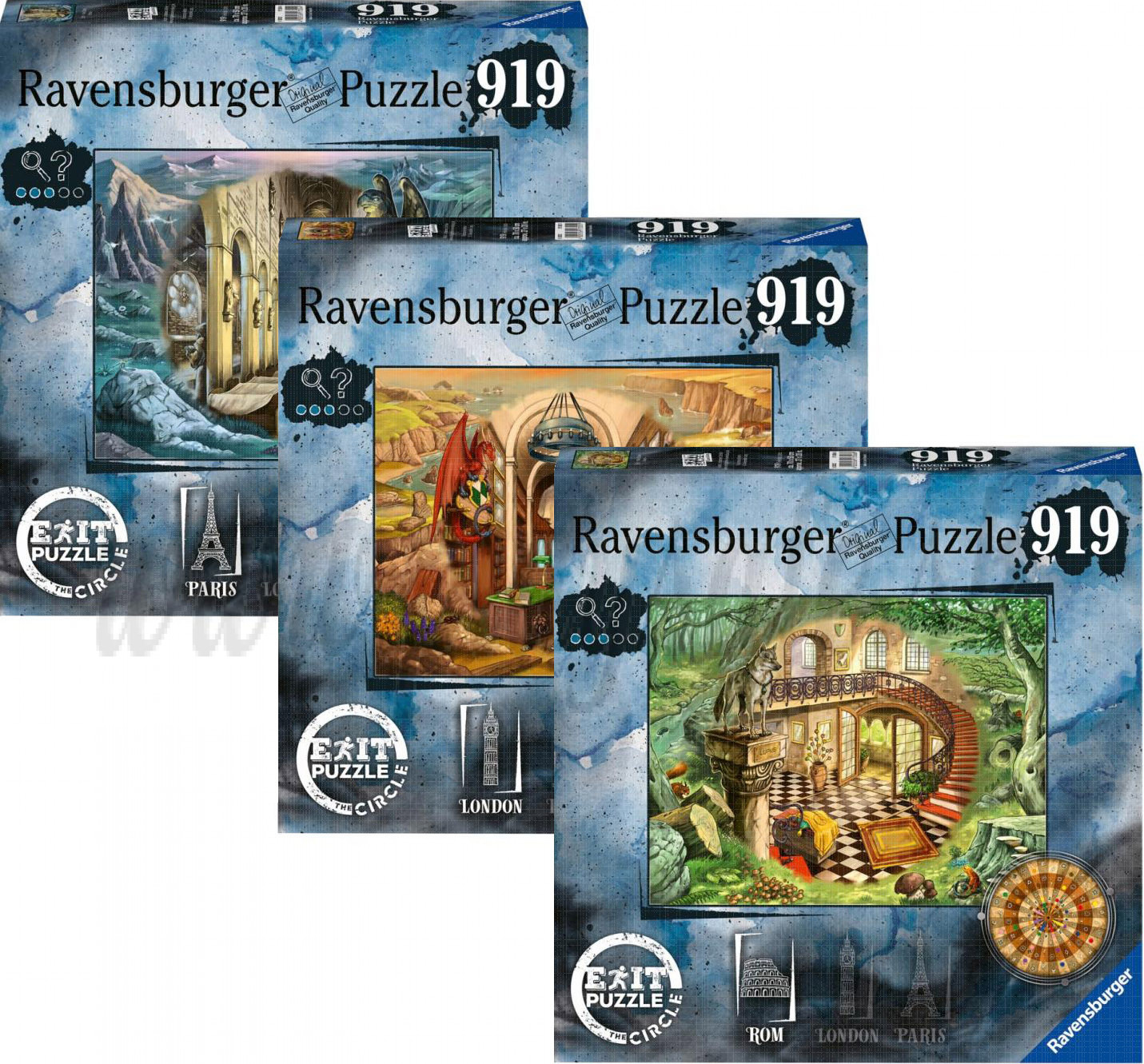 Ravensburger Exit Puzzle: The Circle Paris, London, Rome