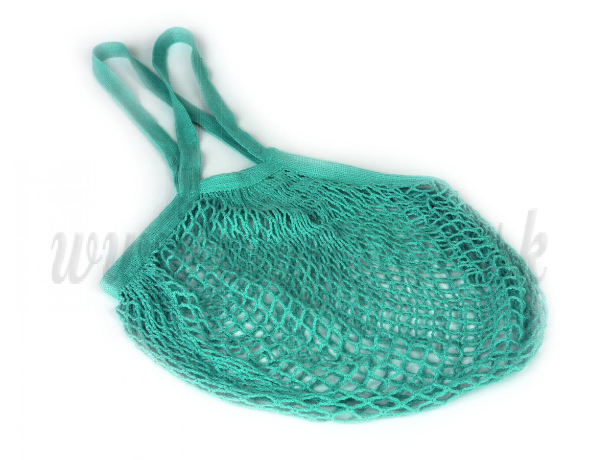 Tierra Verde String Bag long handle, cyan