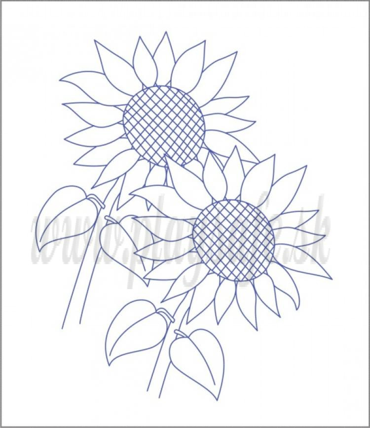 Beruska Kids' Embroidery Set Pre-printed 20x15 Sunflowers