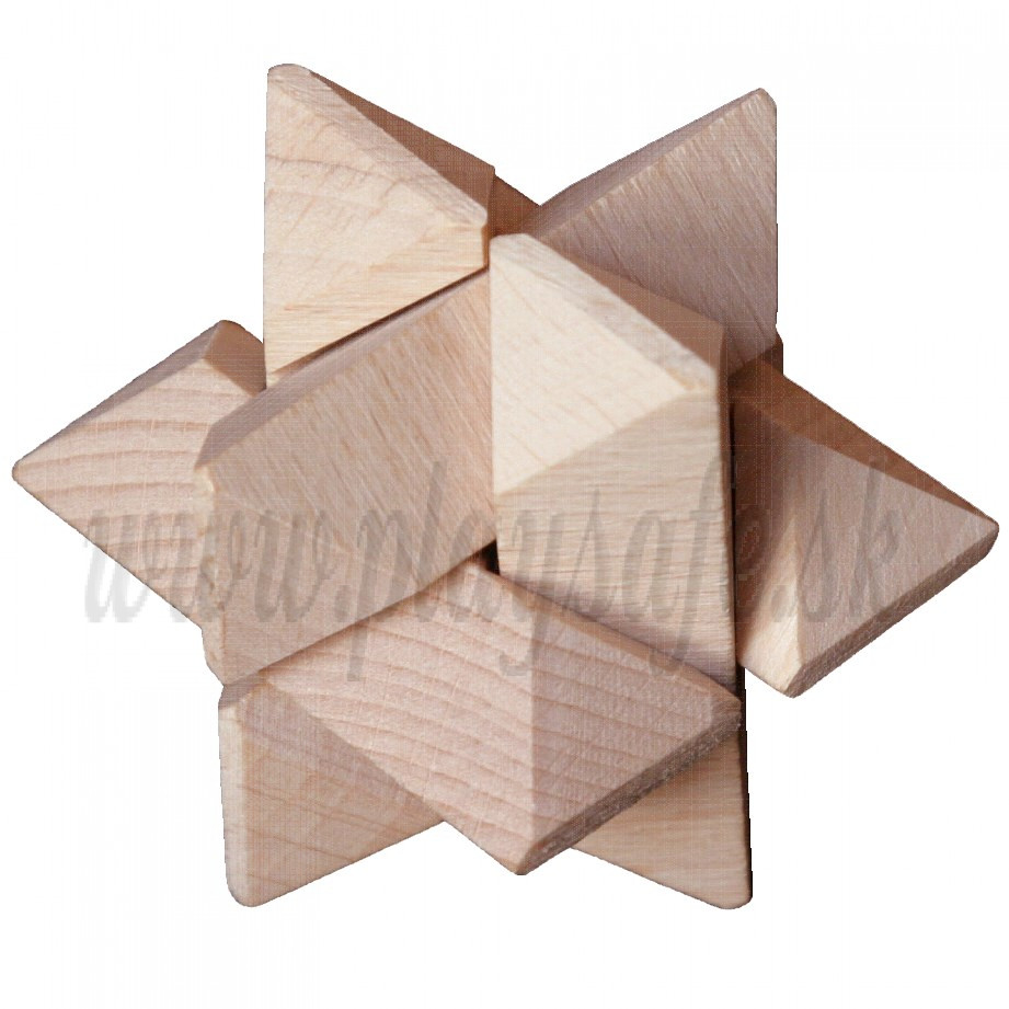 MIK Wooden Brain Teaser Star 2