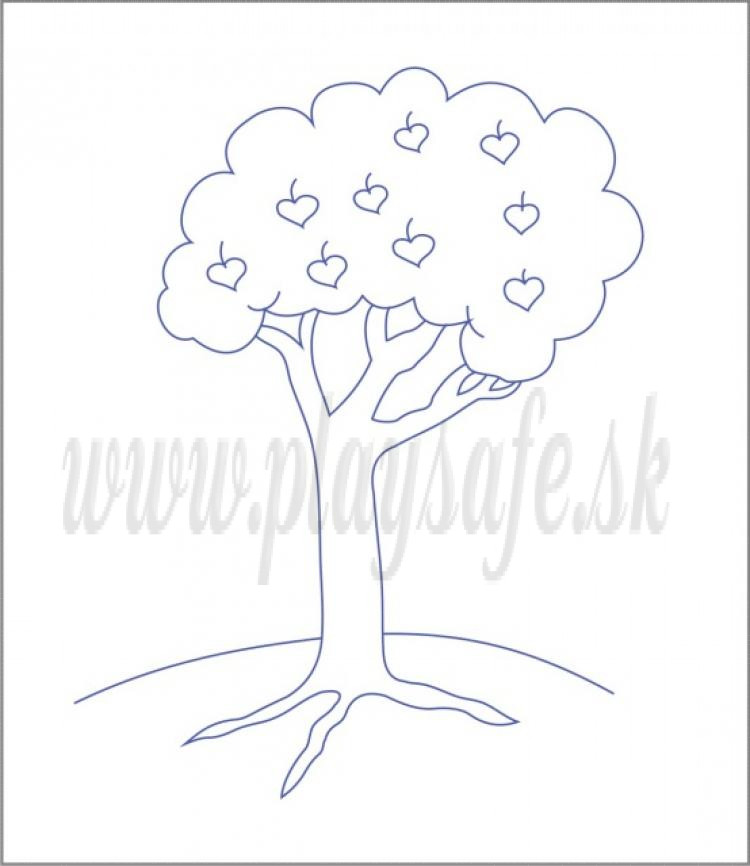 Beruska Kids' Embroidery Set Pre-printed 20x15 Tree