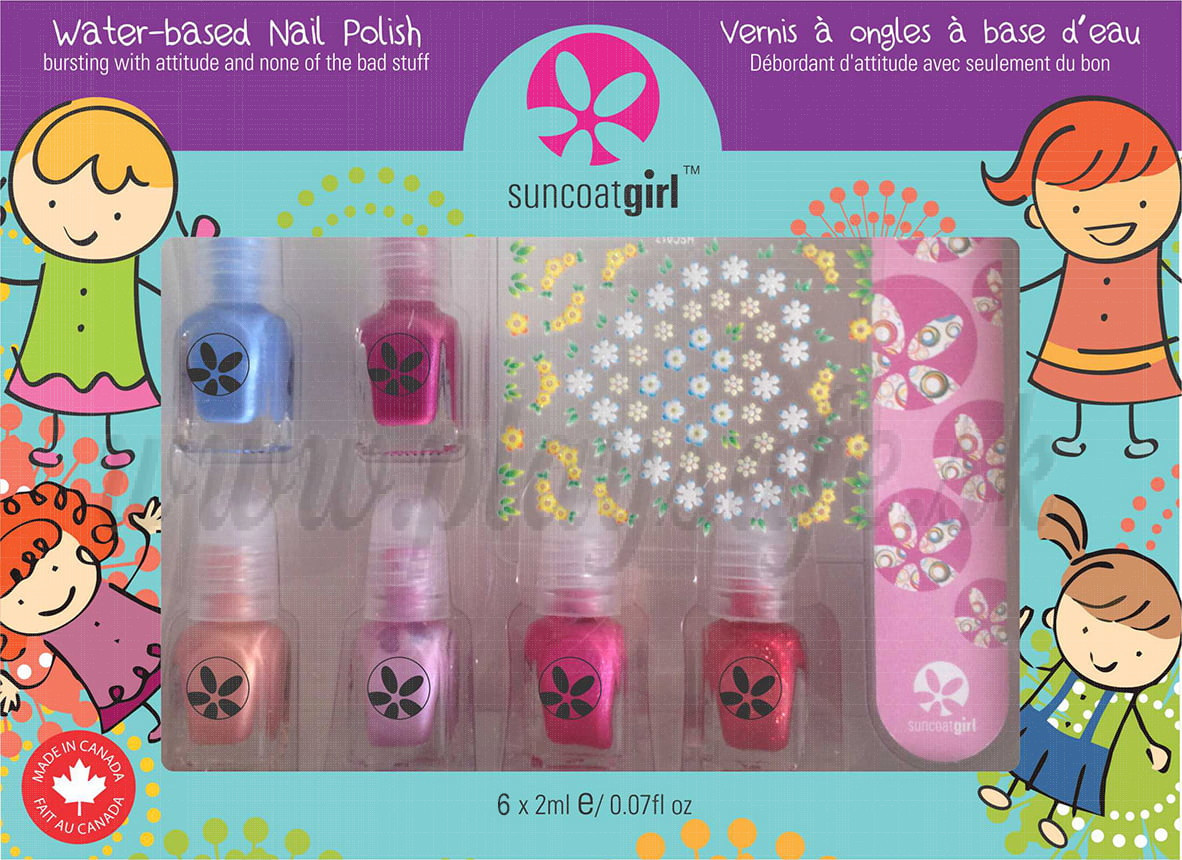 Suncoatgirl Mini Mani Natural Nail Kit, 6x2ml