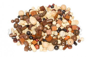 DETOA Wooden Bead Set Natural, 100g