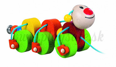 Detoa Wooden Pull Along Toy Caterpillar Julia