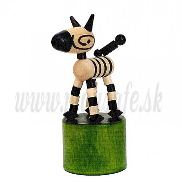 DETOA Wooden Push Up Toy Mini Zebra