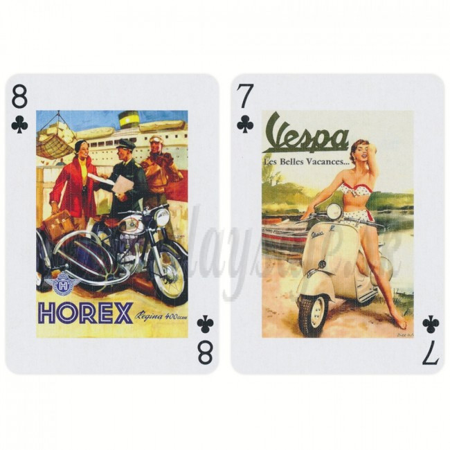 Piatnik Playing Cards Motorbike Art Single Deck Piatnik Playing Cards Motorbike Art Single Deck