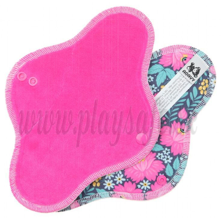Anavy Menstrual Day Pads PUL cotton velour candy / flowers