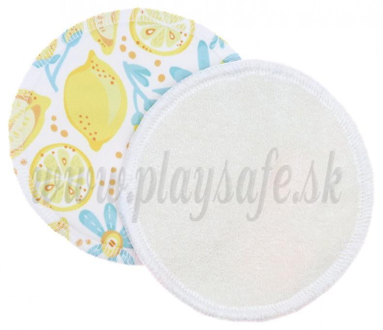 Anavy Nursing Pads Leak-Proof PUL cream / lemons, 1 pair