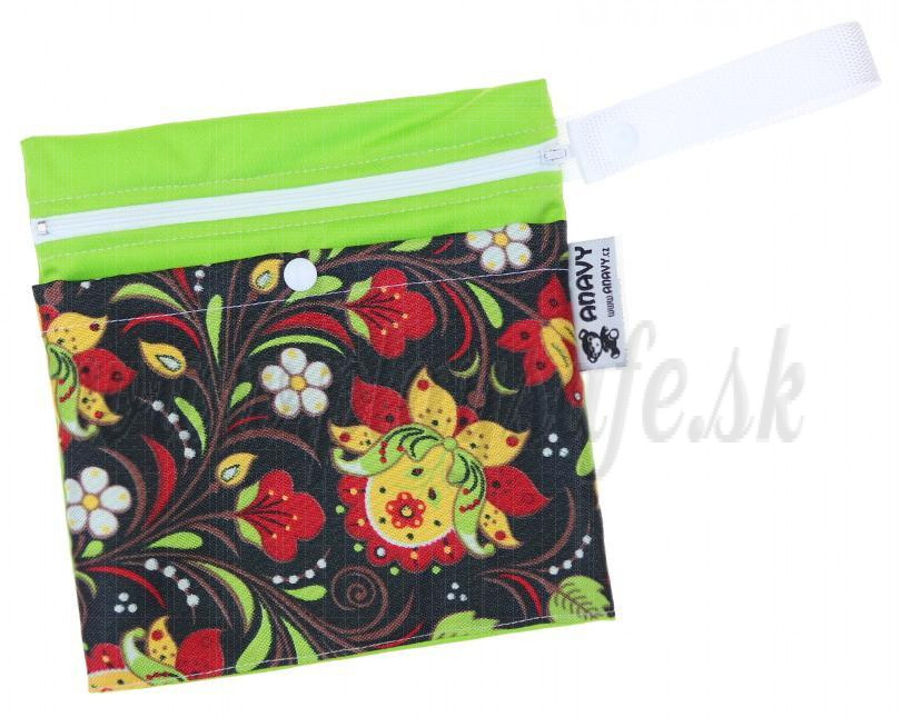 Anavy Cosmetics Bag 20x21cm waterproof grass / flowers