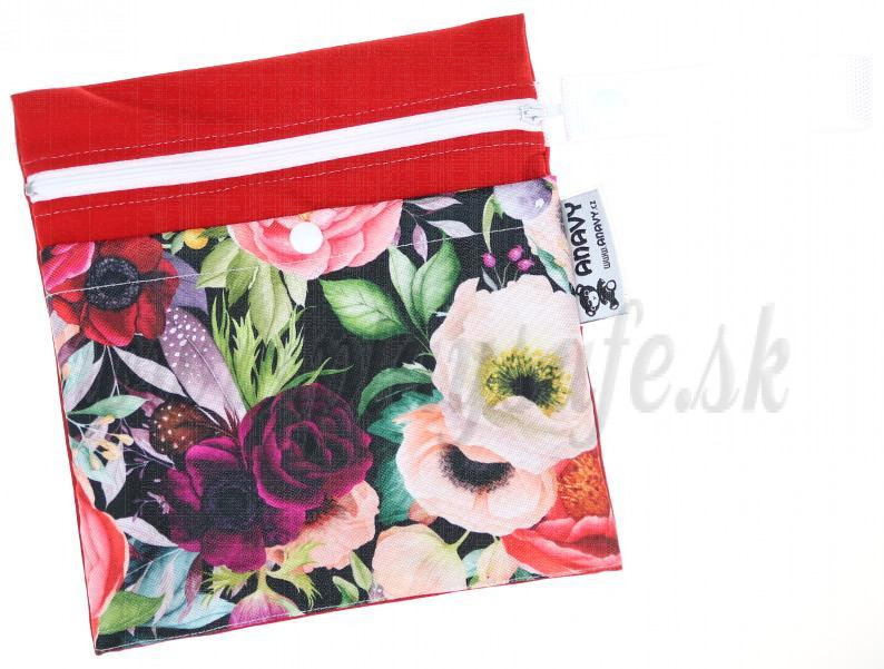 Anavy Cosmetics Bag 20x21cm waterproof strawberry / flowers