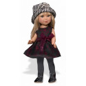 Vestida de Azul Paulina Doll, 33cm in Stamped Black Dress and Hat