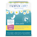 Natracare Organic Cotton Ultra Pads Super Plus, 12 Pieces