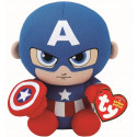TY Soft Toy Marvel Captain America, 15cm