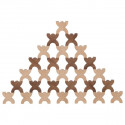 Goki Wooden X-Shaped Men Stacking Game, 48 pieces