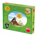 Dino Wooden Picture Blocks Mole and the four seasons, 12 cubes