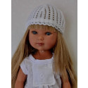 Vestida de Azul Carlota Doll, 28cm in white