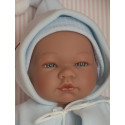 Asivil Baby Doll Pablo, 43cm blue hood