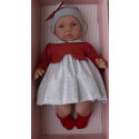 Asivil Baby Doll Soft Body Lea, 46cm in red