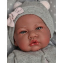 Antonio Juan Soft touch Baby Doll Nacida Gris, 40cm with pillow grey