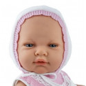 Marina & Pau Baby Girl Doll, 45cm in white hat