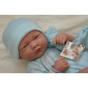 Berenguer Baby Boy Doll, 36cm in blue with blanket