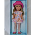 Vestida de Azul Paulina Doll, 33cm in Pink Hat