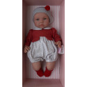 Asivil Baby Doll Soft Body Leo, 46cm in red