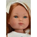 Vestida de Azul Carlota Doll, 28cm red hair