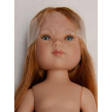 Vestida de Azul Carlota Doll Naked, 28cm red hair