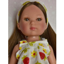 Vestida de Azul Carlota Doll, 28cm strawberries