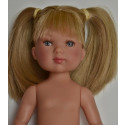 Vestida de Azul Carlota Doll Naked, 28cm blonde
